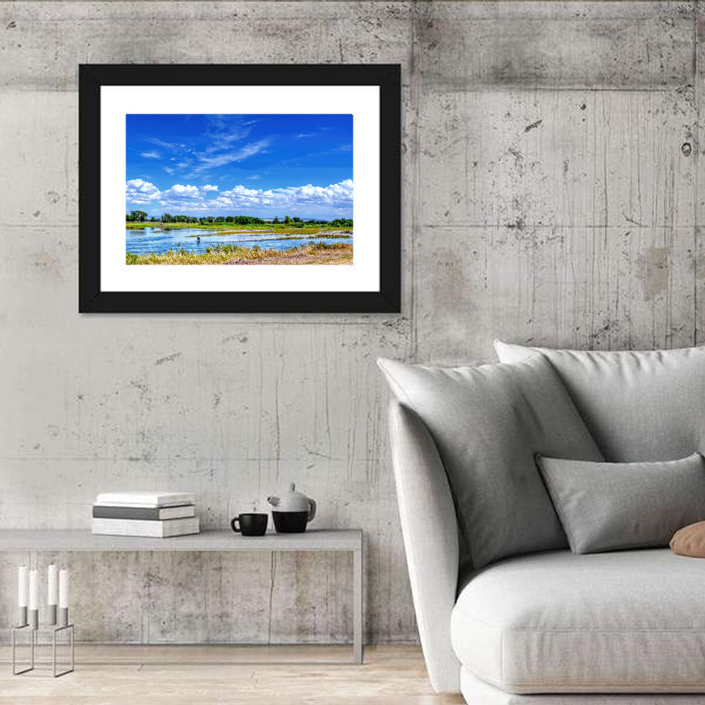 Snake River Fly Fishing, Idaho Wall Art in a room, landscape