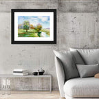 Spring Cottage by the Stream Wall Art