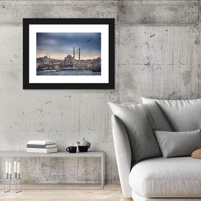 Istanbul Skyline with New Mosque Wall Art