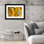 Golden Blocks Abstract Wall Art