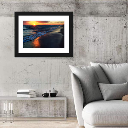 Lake Balkhash Golden Dusk Wall Art