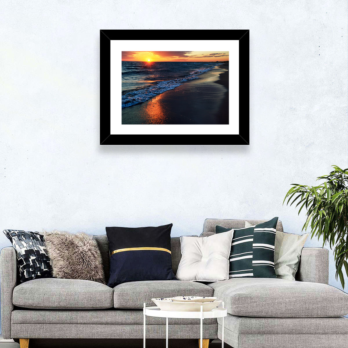 Lake Balkhash Golden Dusk Wall Art