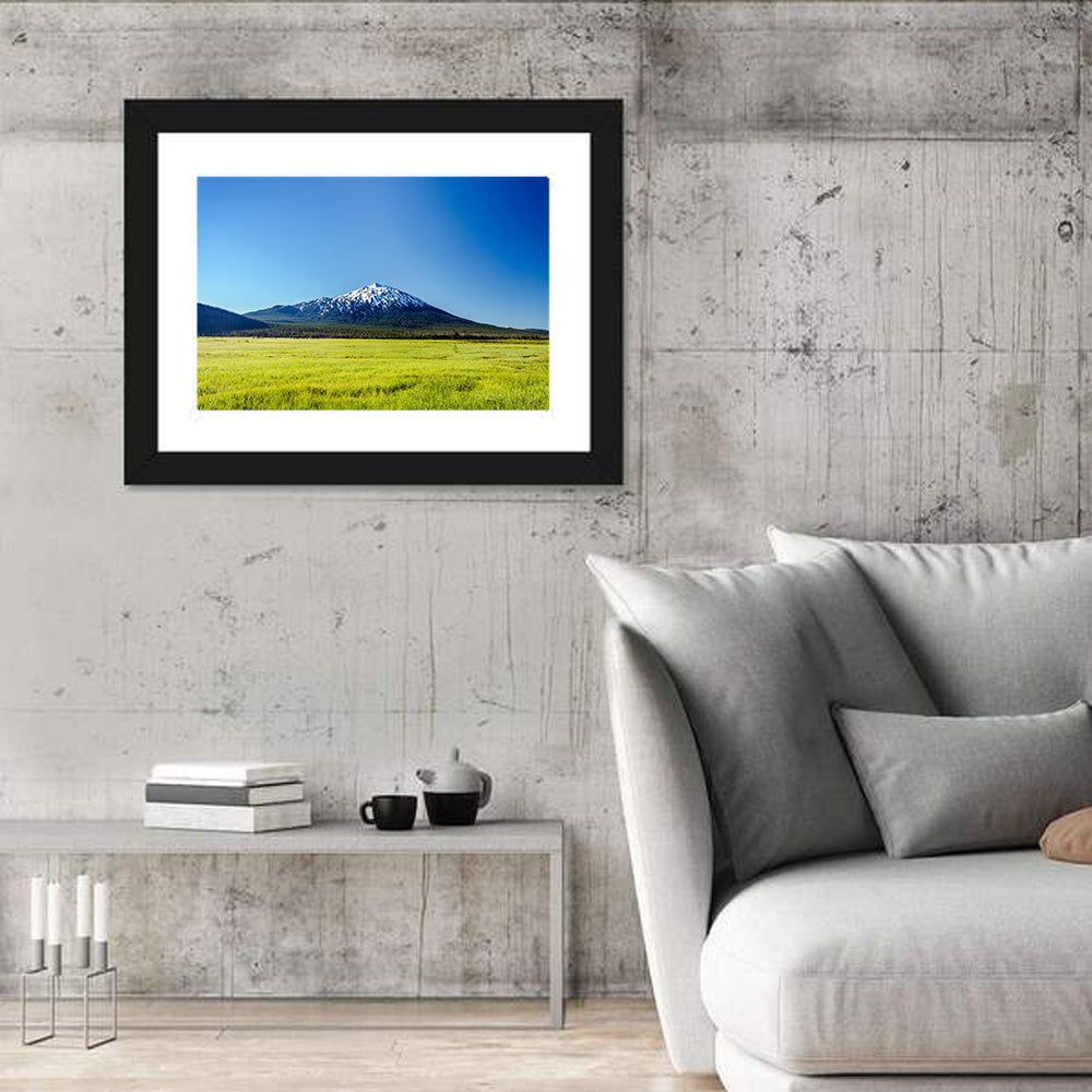 Mount Bachelor Wall Art in a room, landscape