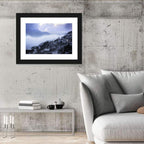 Misty Hillside Town Wall Art