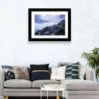Misty Hillside Town Wall Art