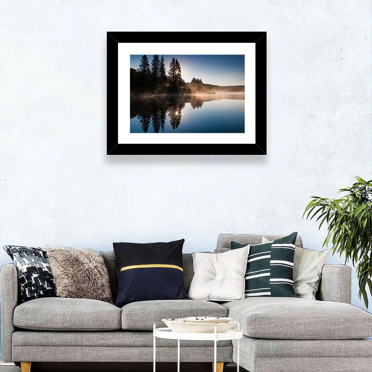 Spruce Knob Lake Morning Mist Wall Art