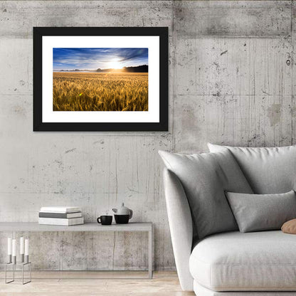 Golden Hour Wheat Field Wall Art