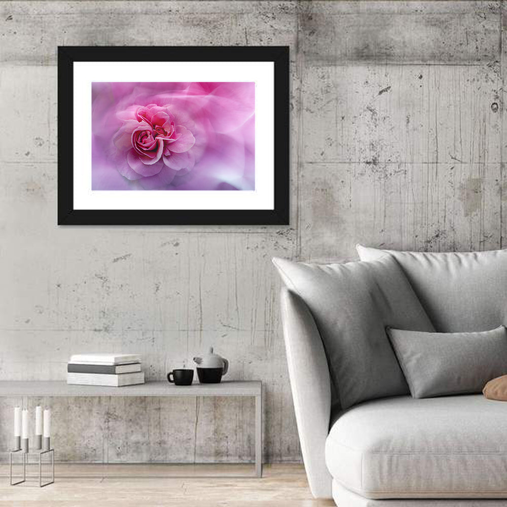 Ethereal Pink Rose Bloom Wall Art
