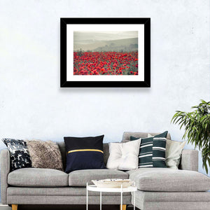 Red Poppy Field Wall Art