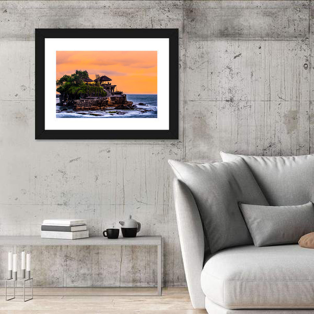 Tanah Lot Temple at Sunset Wall Art