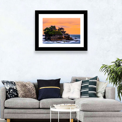 Tanah Lot Temple at Sunset Wall Art