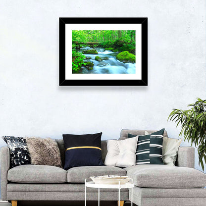 Mossy Forest Stream Wall Art