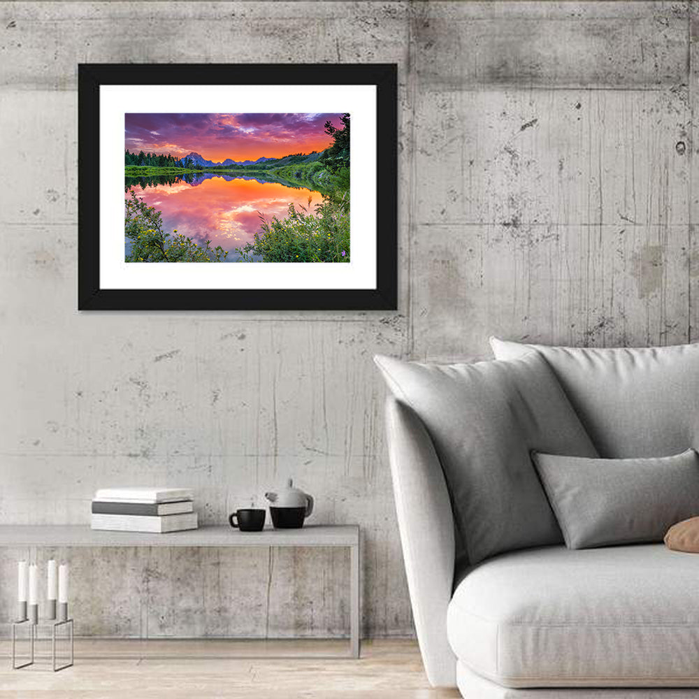 Oxbow Bend Sunset Wall Art