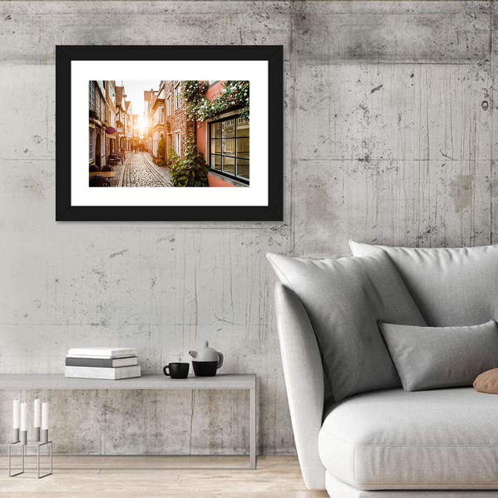 Schnoorviertel Cobblestone Lane Wall Art
