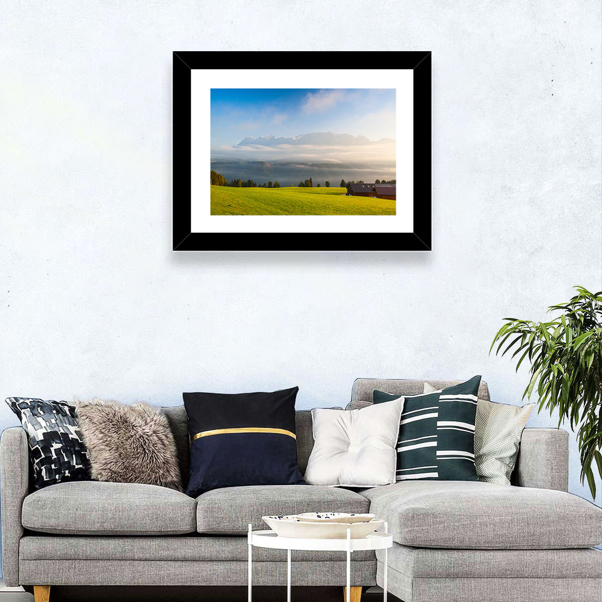 Sunlit Mountain Clouds Wall Art