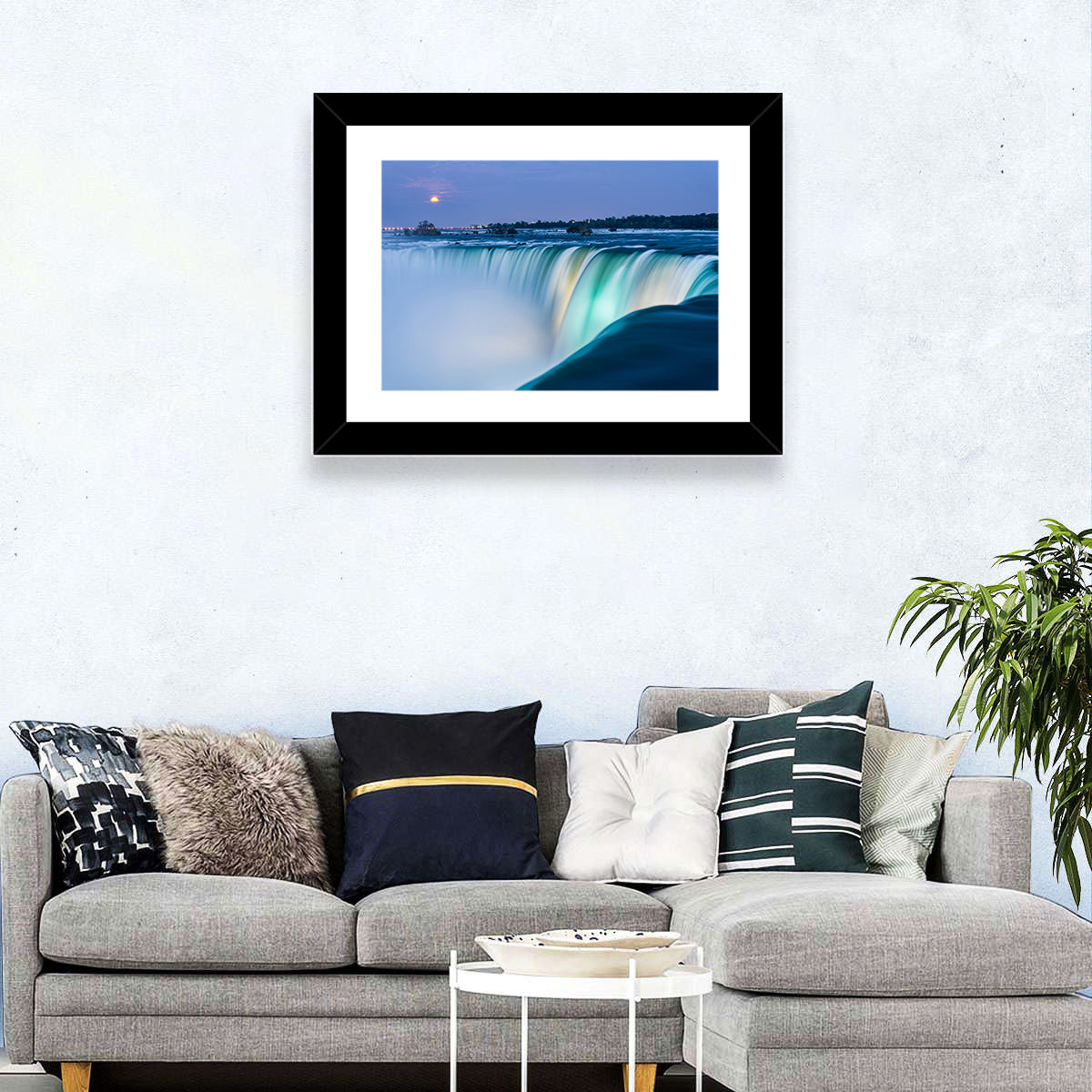 Horseshoe Falls by Moonlight Wall Art
