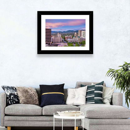 Boise Downtown at Golden Hour Wall Art