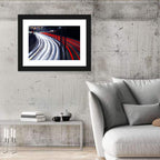 Night Highway Light Trails Wall Art