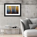 Ethereal Autumn Forest Reflection Abstract Wall Art