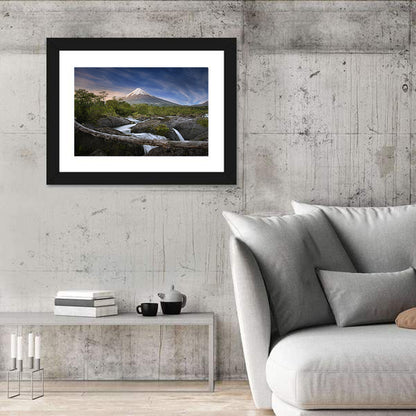 Osorno Volcano at Petrohue Falls Wall Art