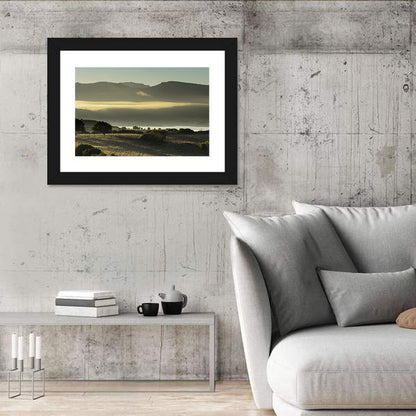 Lake Omodeo Morning Mist Wall Art