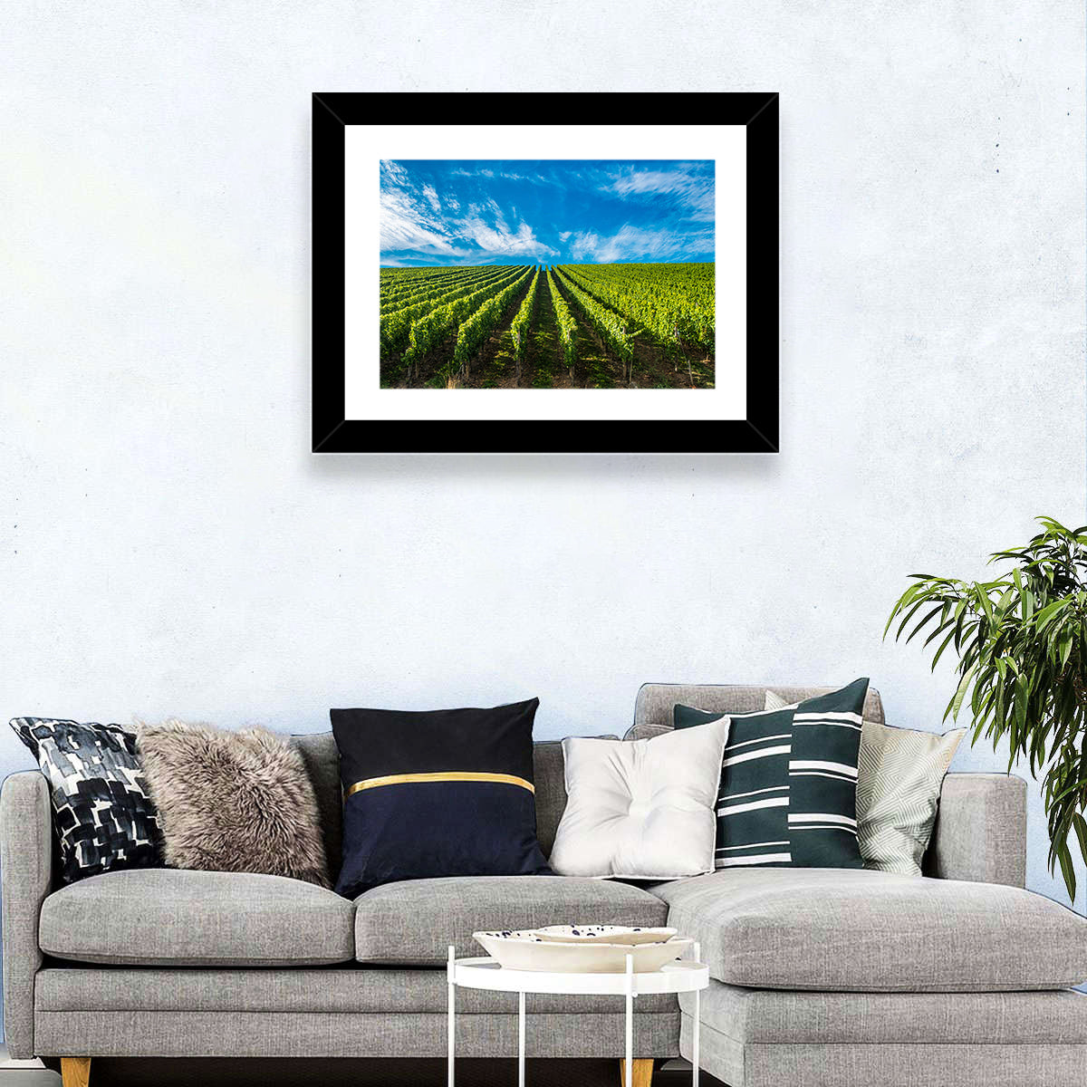 Luxembourg Vineyards Wall Art in a room, landscape