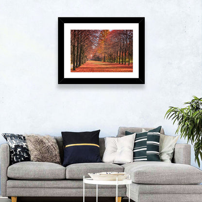 Tree-lined Autumn Lane Wall Art