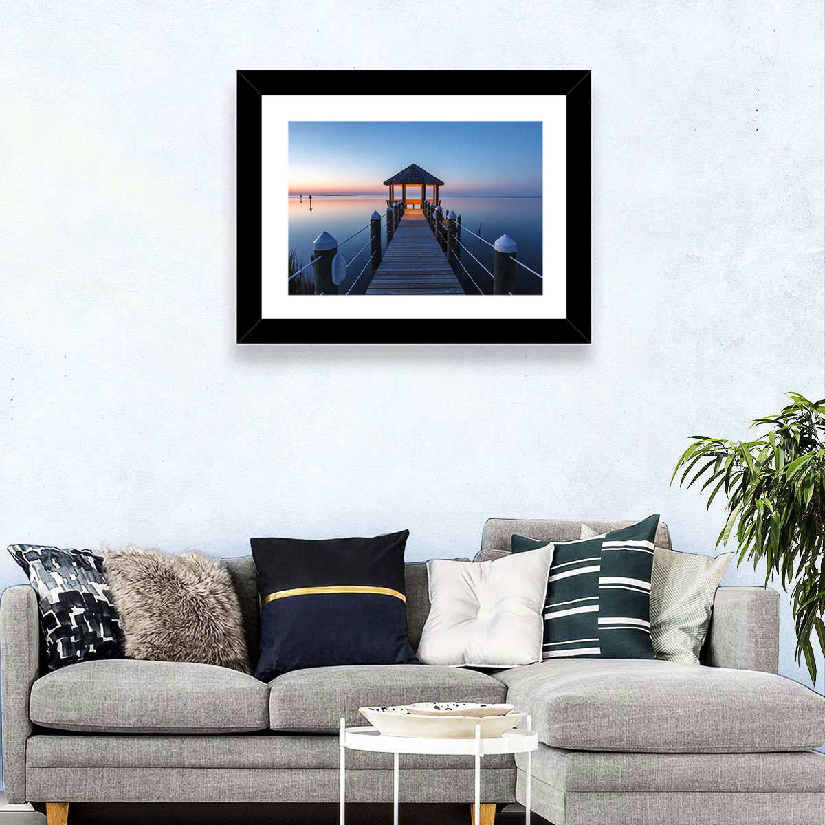 Pamlico Sound Twilight Gazebo Wall Art