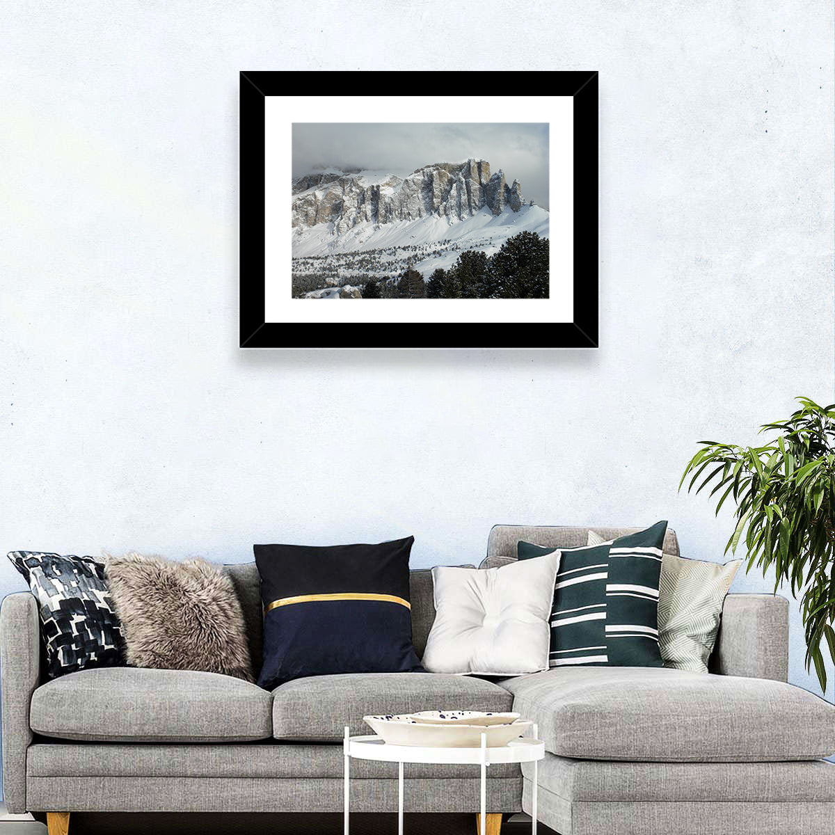 Gruppo Cella Mountains Wall Art in a room, landscape