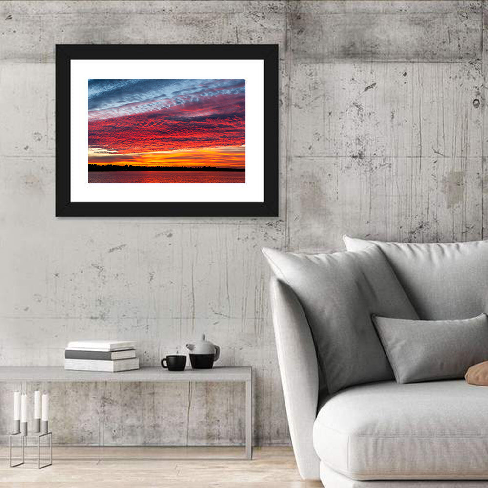 Lake Ijssel Dusk Reflection Wall Art
