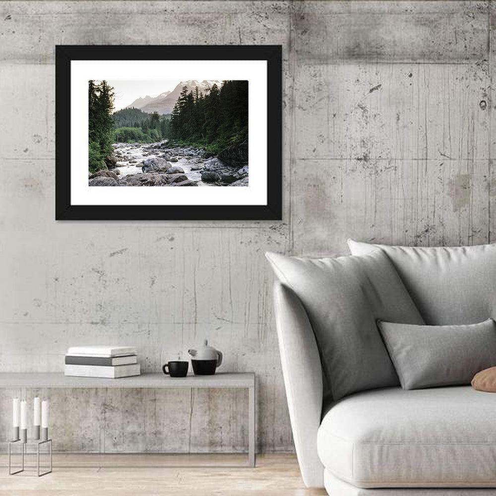 Snake River Mountain View Wall Art in a room, landscape