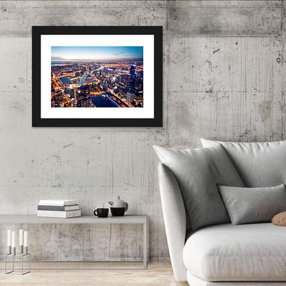 Melbourne Twilight Skyline Wall Art