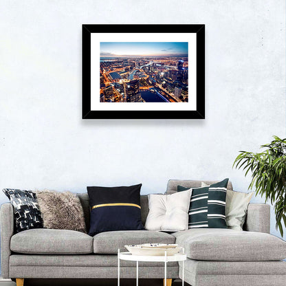 Melbourne Twilight Skyline Wall Art