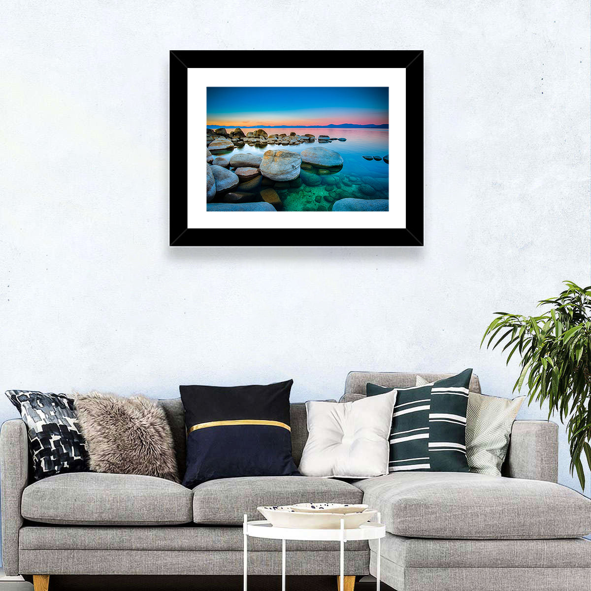 Lake Tahoe Sunset Boulders Wall Art