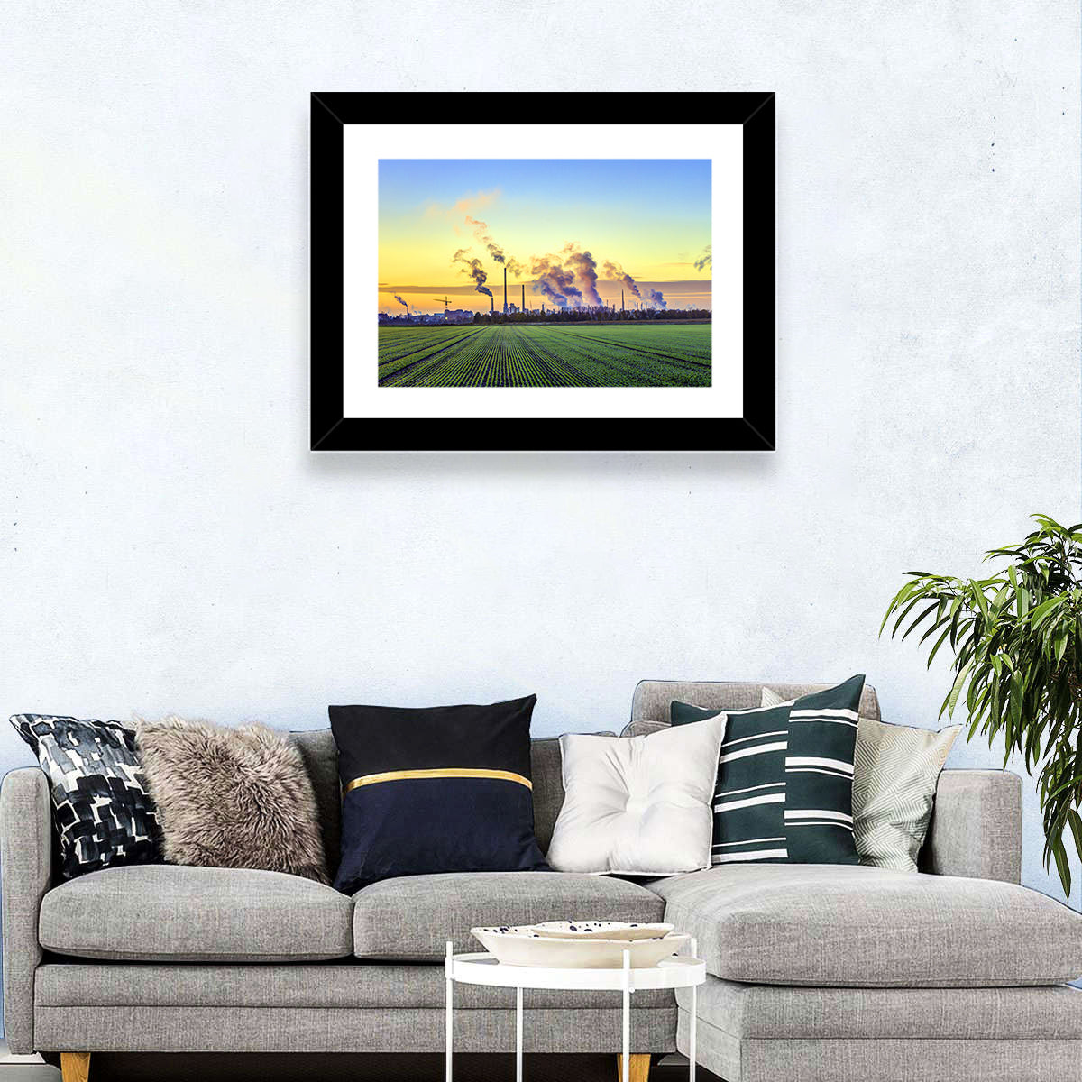 Frankfurt Industrial Edge Wall Art in a room, landscape