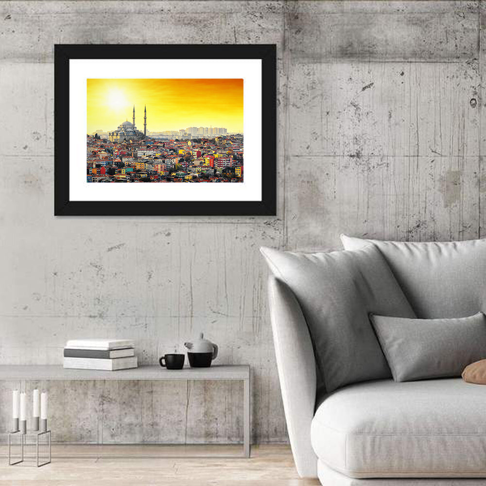 Fatih Mosque at Sunset Wall Art