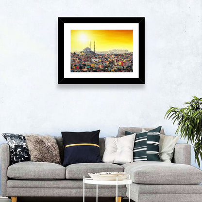 Fatih Mosque at Sunset Wall Art
