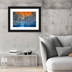 Sunset Over Winter Forest Lake Wall Art