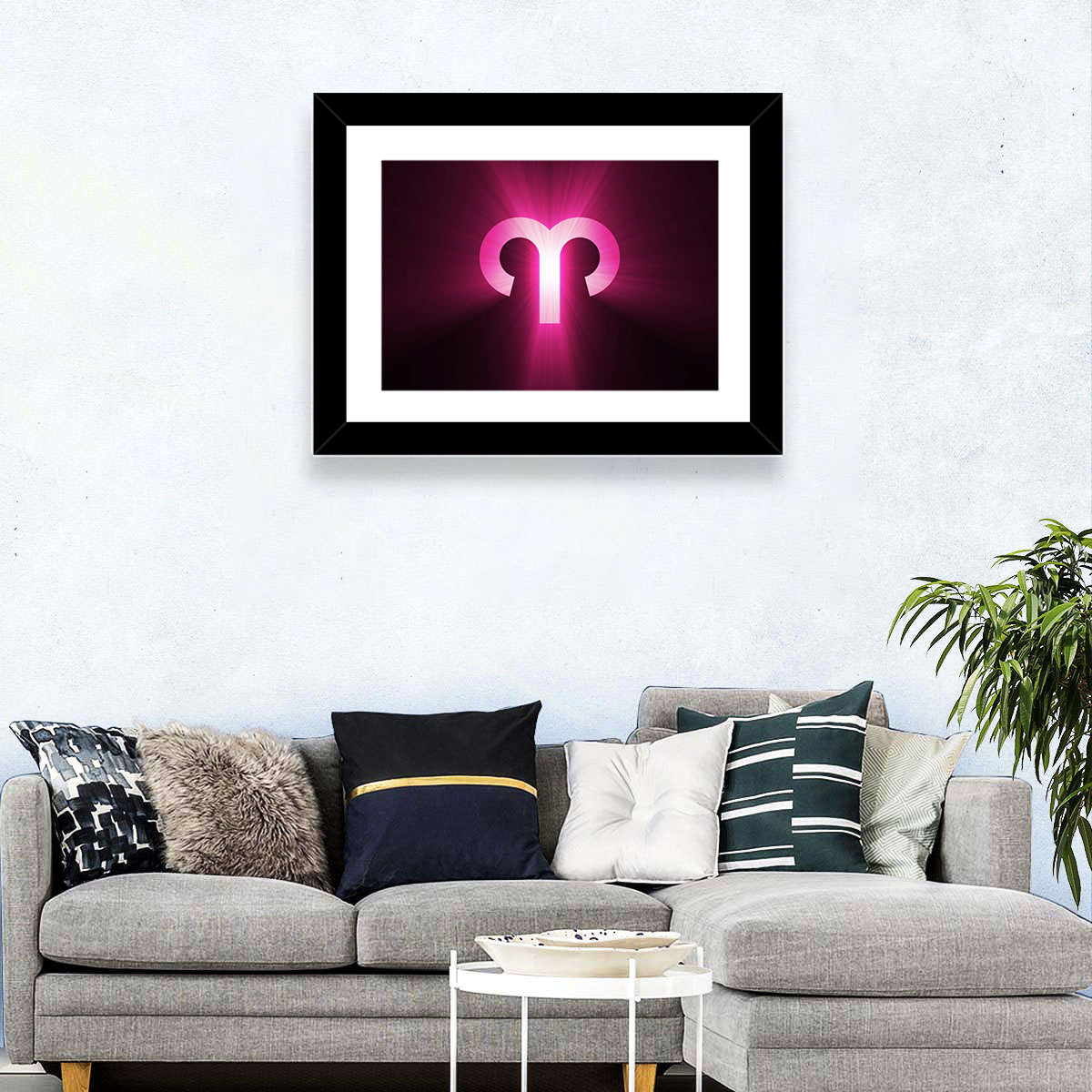 Radiant Aries Zodiac Emblem Wall Art