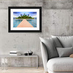 Tropical Island Pier Perspective Wall Art