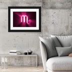 Scorpio Glyph with Magenta Burst Wall Art