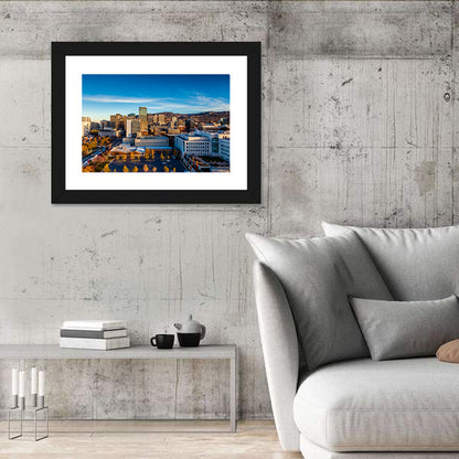 Salt Lake City Skyline at Golden Hour Wall Art
