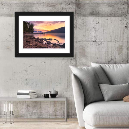 Lake Mcdonald Sunset Reflection Wall Art