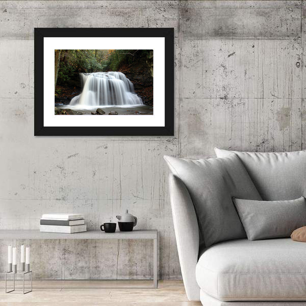 Holly River Autumn Waterfall Wall Art