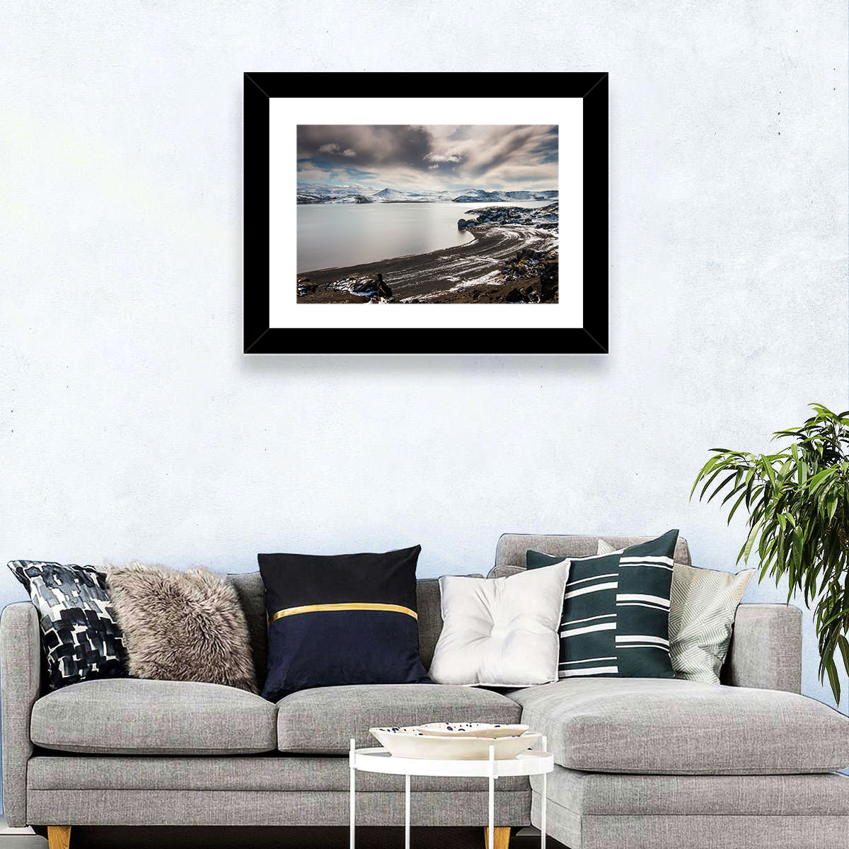 Kleifarvatn Black Sand Shore Wall Art