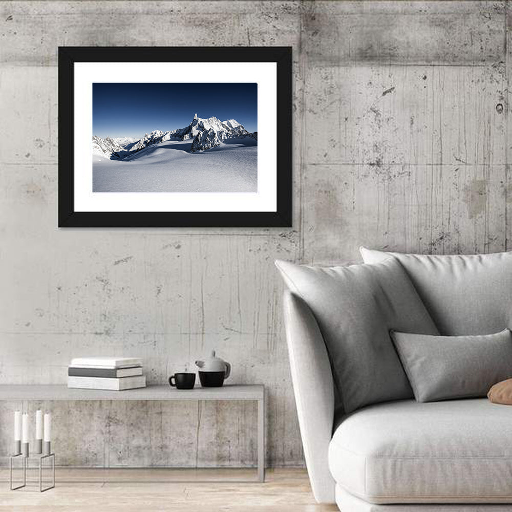 Mont Blanc Vista Wall Art in a room, landscape
