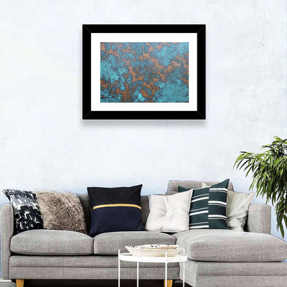 Oxidized Copper Patina Abstract Wall Art
