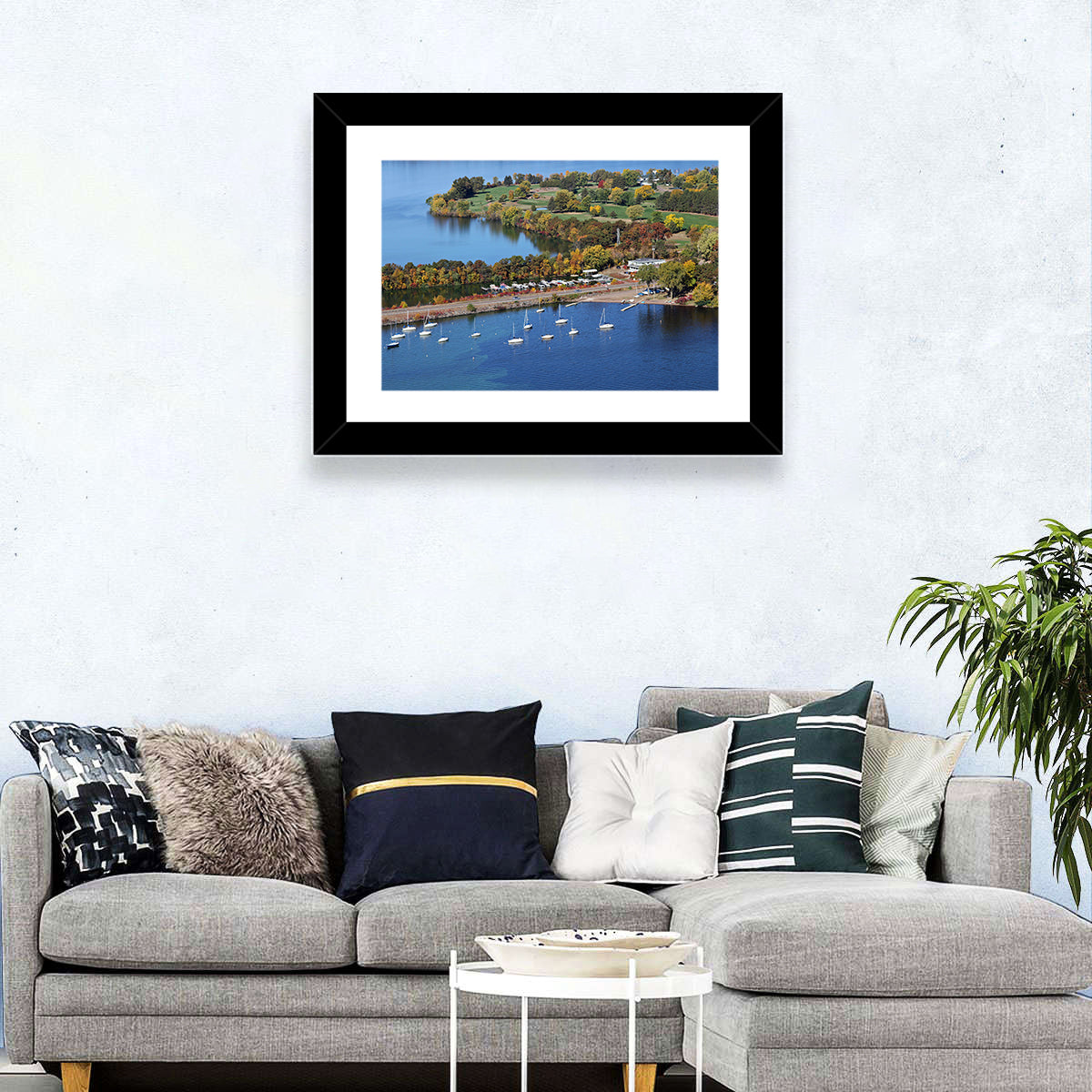 Lake Wissota Aerial Wall Art