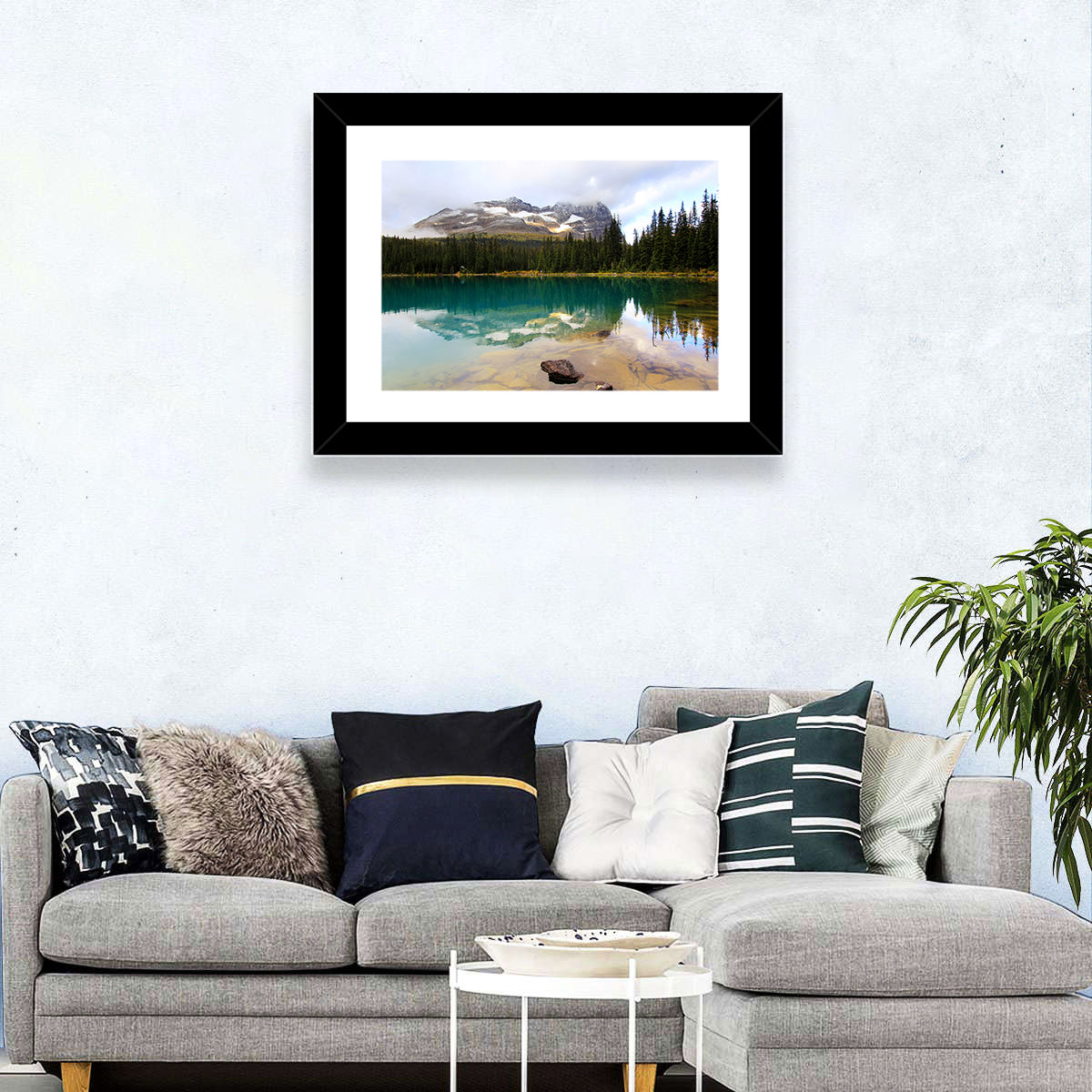 Lake O Hara Mountain Reflection Wall Art