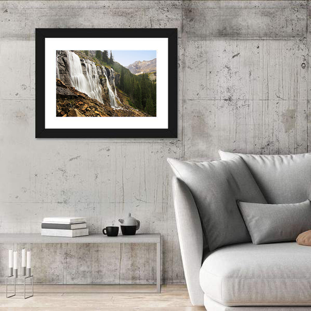 Seven Veils Falls Wall Art in a room, landscape